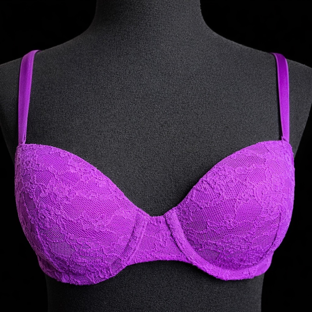 Victoria's Secret Vibrant Purple push up Lace Bra